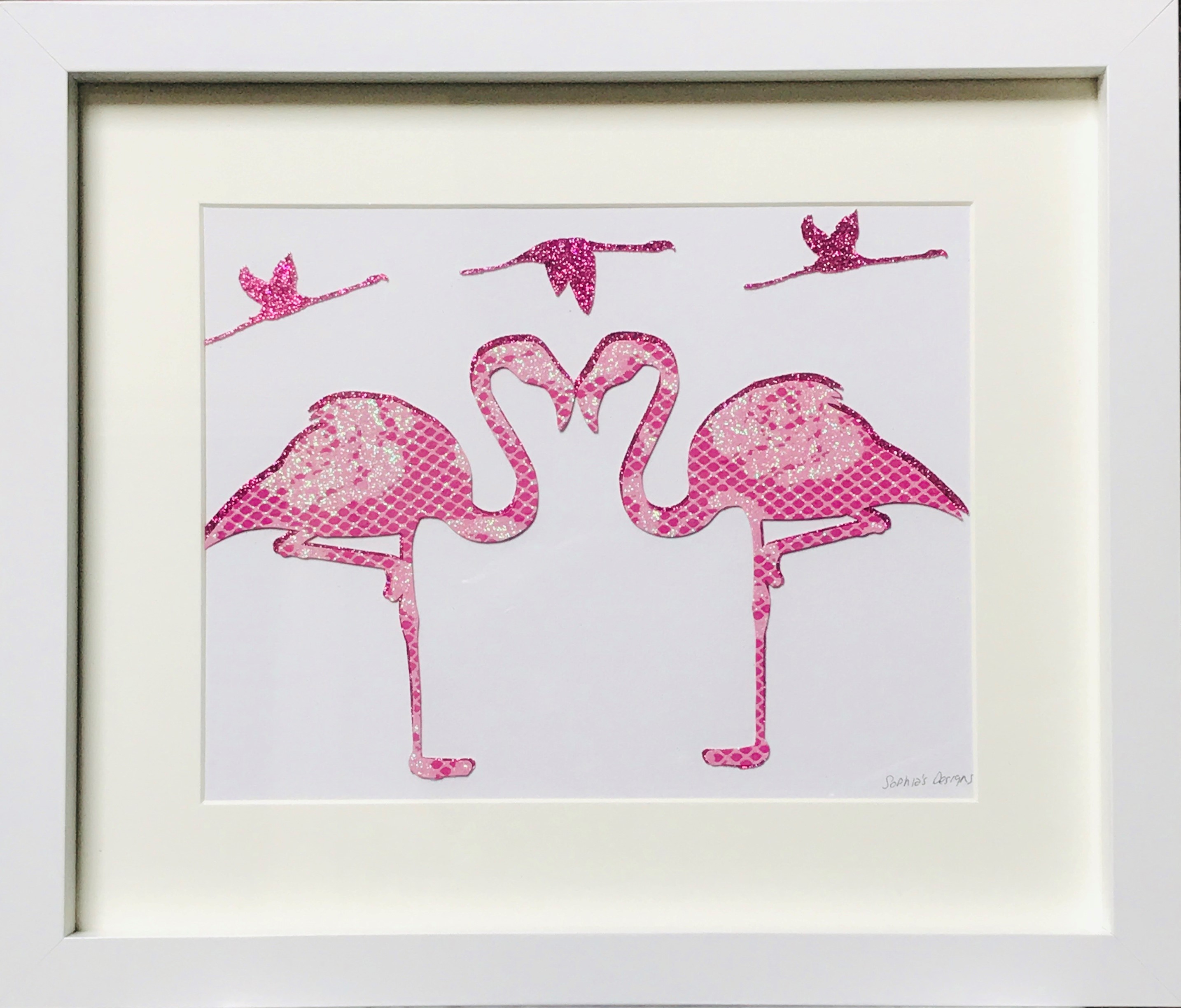 The flamingos framed wall art
